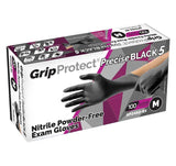 GripProtect® Precise BLACK 5 Nitrile Powder-Free Exam Gloves