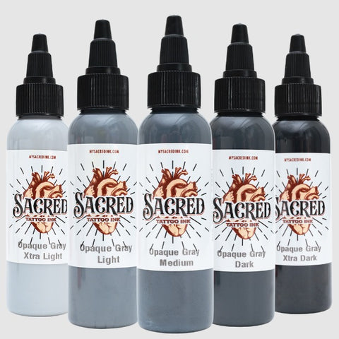 Sacred Tattoo Ink - Opaque Gray Set