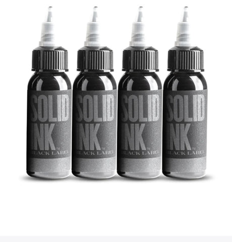 SOLID INK - Black Label 4 Bottle Grey Wash Set 1oz